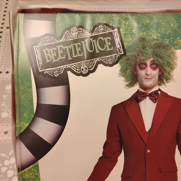 🆕 Suitmeister Beetlejuice Wedding Suit Adult Halloween Costume XL, NEW - Picture 6 of 10